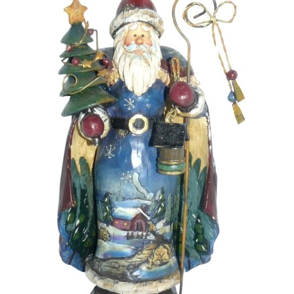 Hand-Painted Jim Shore Style Santa Claus Figurine 2003 Christmas 9.5" Vintage - Picture 1 of 3
